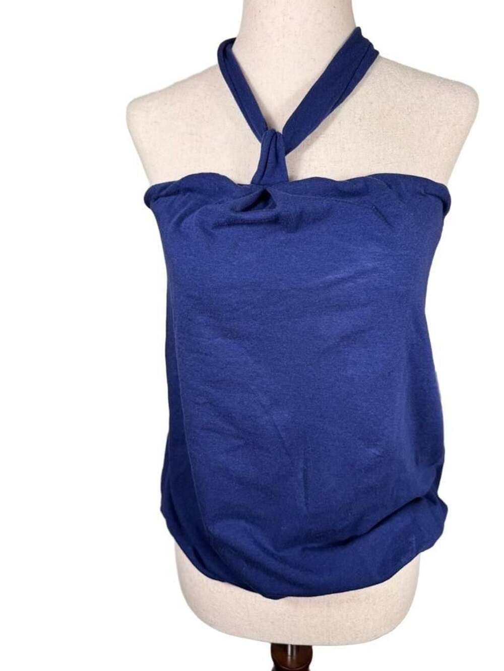 Moda International Halter Top Size S Blue Tube Top b1448